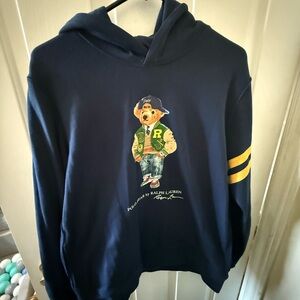Polo by Ralph Lauren Navy Hoodie with Bear Design
